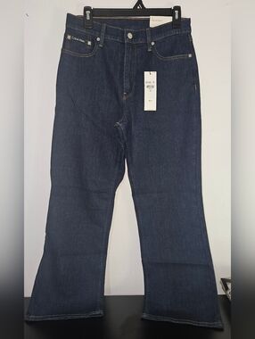 Calvin Klein Jeans Women's High Rise Flare  Blue Asteroid 28 Waist NWT